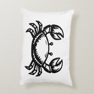 Almohada de estampado de cangrejo