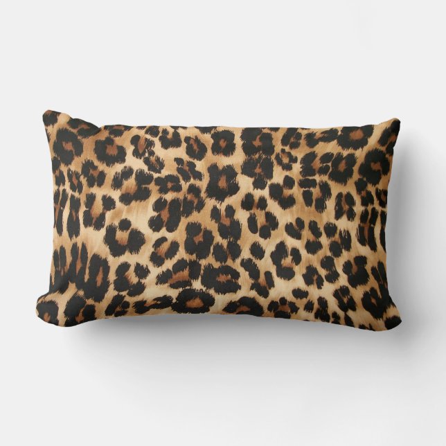 Almohada de estampado de leopardo (Anverso)