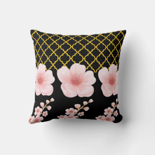 almohada de estampado floral, cojín de flor vintag