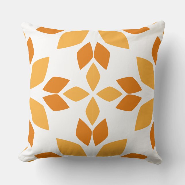 almohada de estampado floral marrón (Anverso)