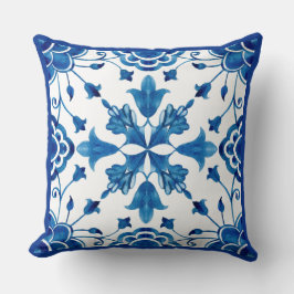 almohada de estampado floral mediterránea de veran