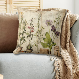 Almohada de estampado floral vintage