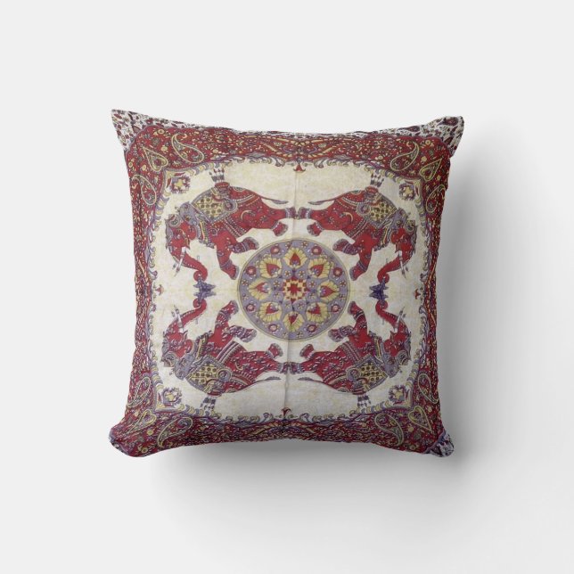 Almohada de estampado indio (Anverso)