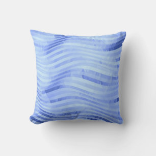 Almohada de estilo abstracto de ondas azules