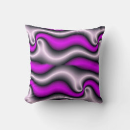 Almohada de estilo abstracto, negra, blanca y viol
