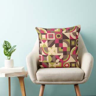 Almohada de estilo con patrón de formas abstractas