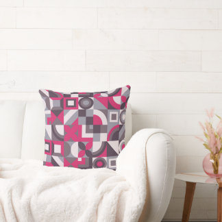 Almohada de estilo con patrón de formas abstractas