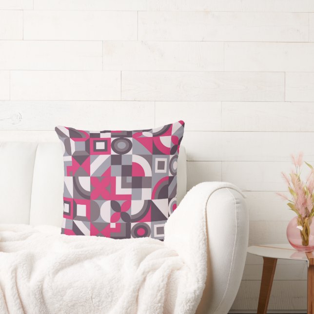 Almohada de estilo con patrón de formas abstractas (Sofá)
