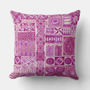 almohada de estilo tapa de estampado hawaiano