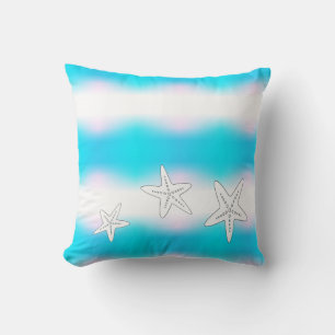 Almohada De Estilo Turquesa Azul Estrella De Mar P