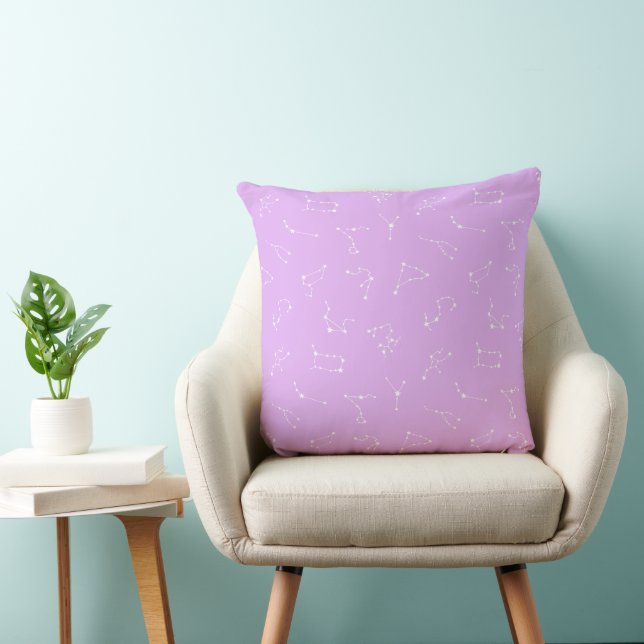 Almohada de estrellas de constelación púrpura cele (Silla)