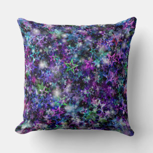 almohada de estrellas del arco iris