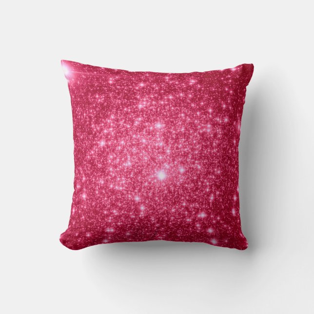 Almohada de Estrellas Rosa Caliente (Anverso)