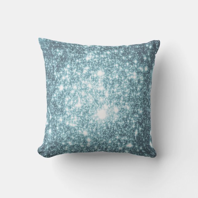 Almohada de Estrellas Turquesas (Anverso)