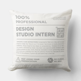 Almohada de etiqueta de cuidado del estudio de dis
