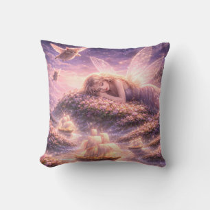 Almohada de fantasía de gatito de hada linda soñad