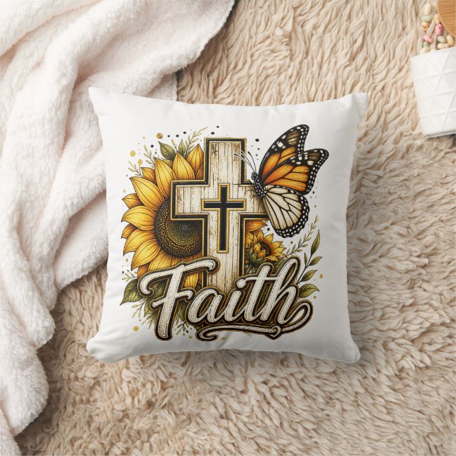 Almohada de Fe y Girasoles (Manta)