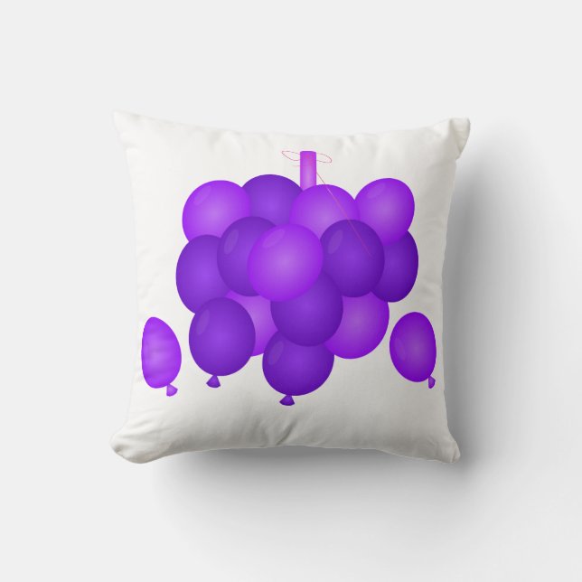 Almohada de felicidad de globos de cumpleaños (Anverso)