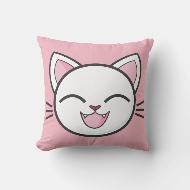 almohada de felino feliz (Anverso)