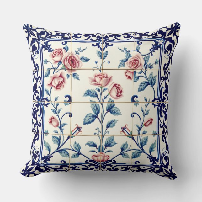 almohada de filigrana de rosa (Anverso)