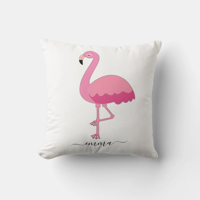 Almohada de flamenco personalizada para amante de  (Anverso)