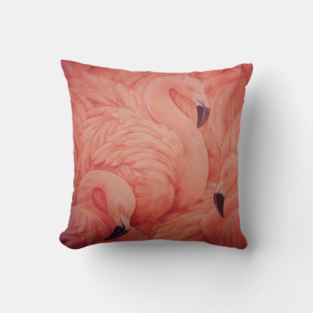 Almohada de Flamenco Rosa (Anverso)