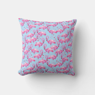 Almohada de flamencos rosados