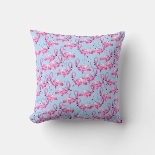 Almohada de flamencos rosados (Anverso)