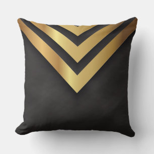 Almohada de flecha de metal dorado viejo negro