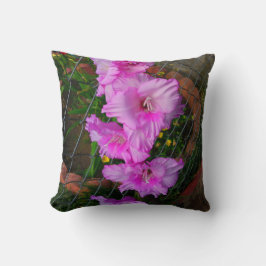Almohada de Flor de Gladiolo Púrpura