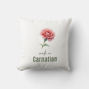 Almohada de Flor de Nacimiento de Clavel de Enero 