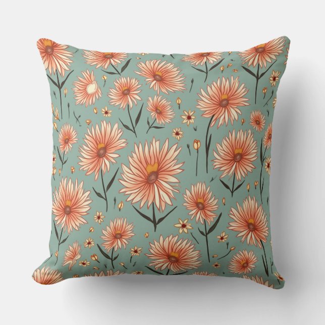 almohada de flor naranja (Anverso)