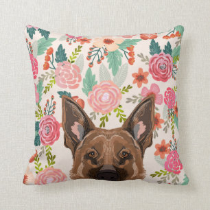 almohada de florero de pastor alemán