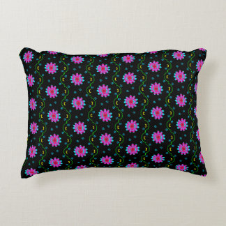 Almohada de flores abstractas