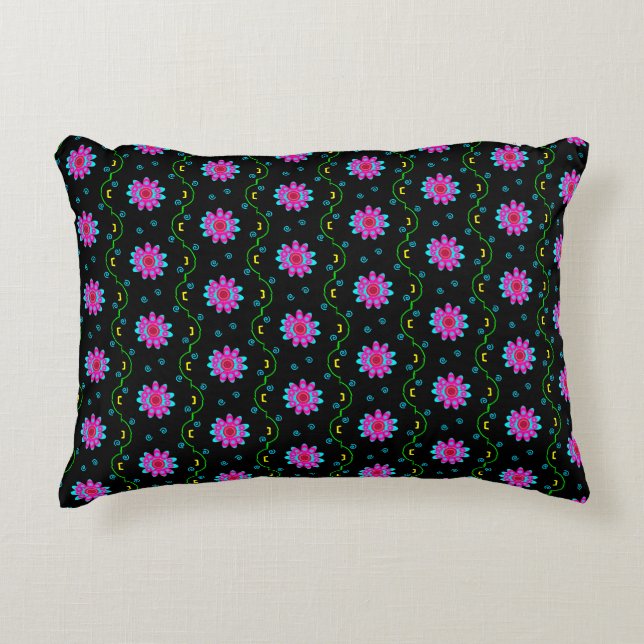 Almohada de flores abstractas (Anverso)