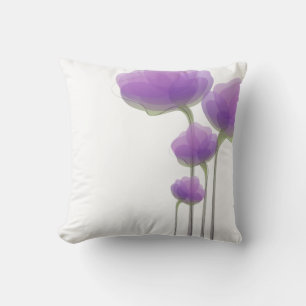 Almohada de flores abstractas de lavanda