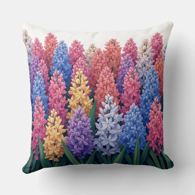 almohada de flores de jacinto (Reverso )