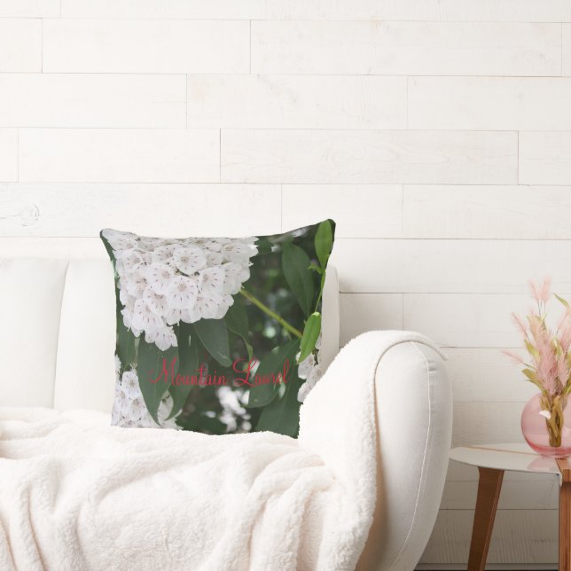 Almohada de flores de Laurel de Montaña Blanca (Sofá)