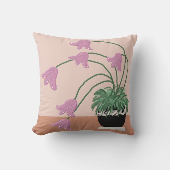 Almohada de flores de lavanda en maceta (Anverso)