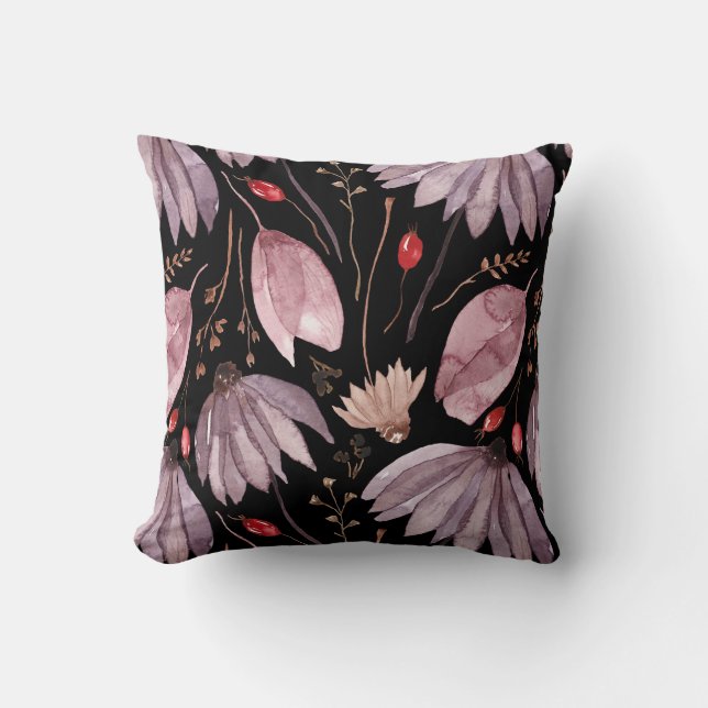 Almohada de flores de loto lavanda (Anverso)