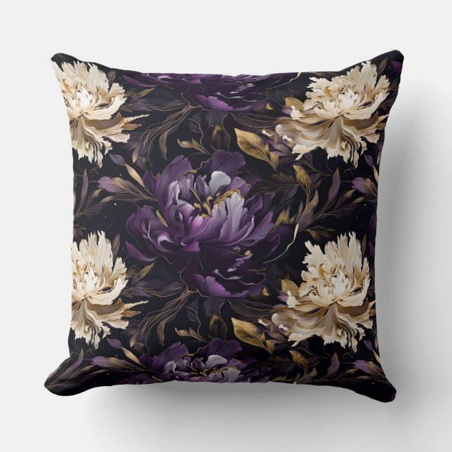 Almohada de flores de peonía (Anverso)