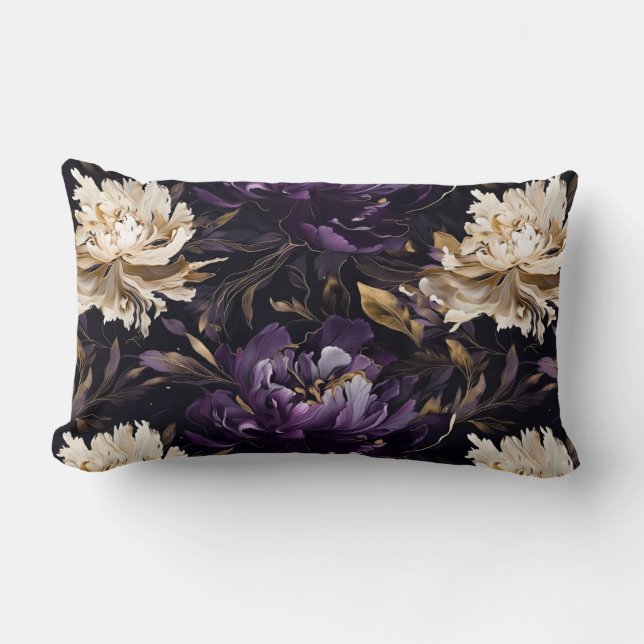 Almohada de flores de peonía (Anverso)