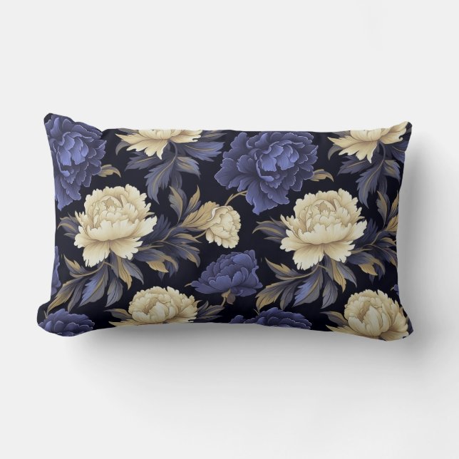 Almohada de flores de peonía (Anverso)