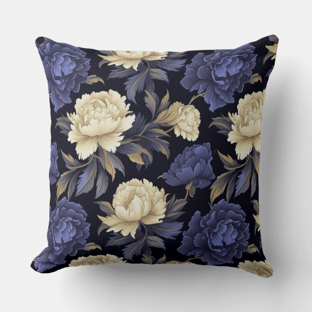 Almohada de flores de peonía (Anverso)