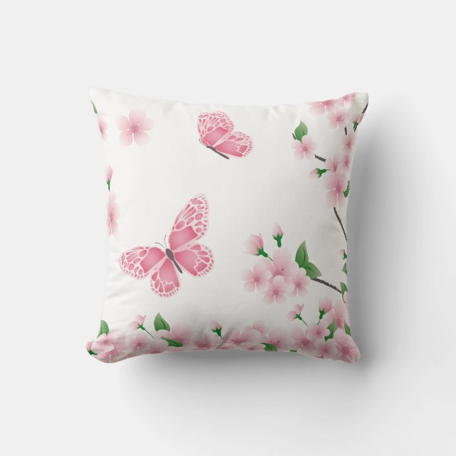 Almohada de flores de primavera (Anverso)