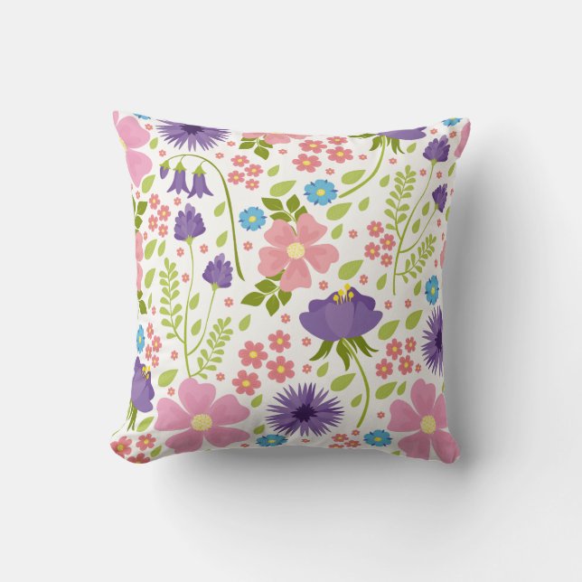Almohada de flores de primavera (Anverso)