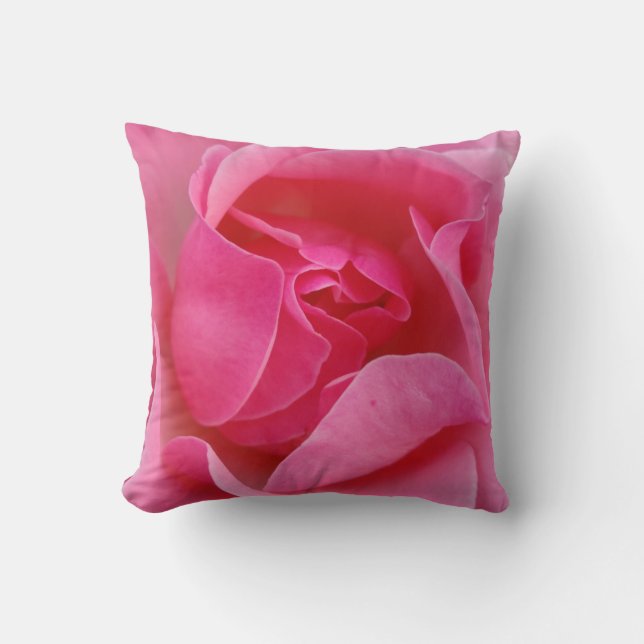 Almohada de flores de rosa rosa (Anverso)
