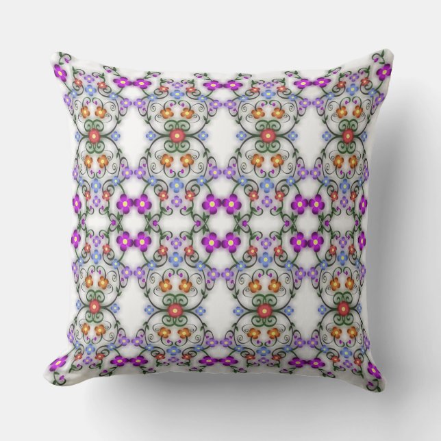 almohada de flores ornamentales (Anverso)