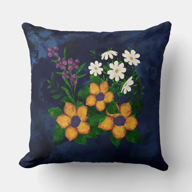 Almohada de flores personalizadas para mamá (Anverso)