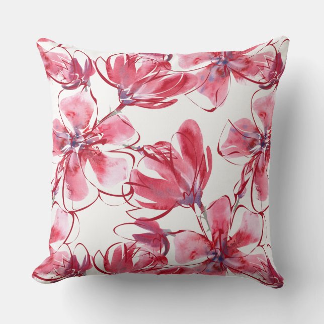 Almohada de flores rojas (Anverso)